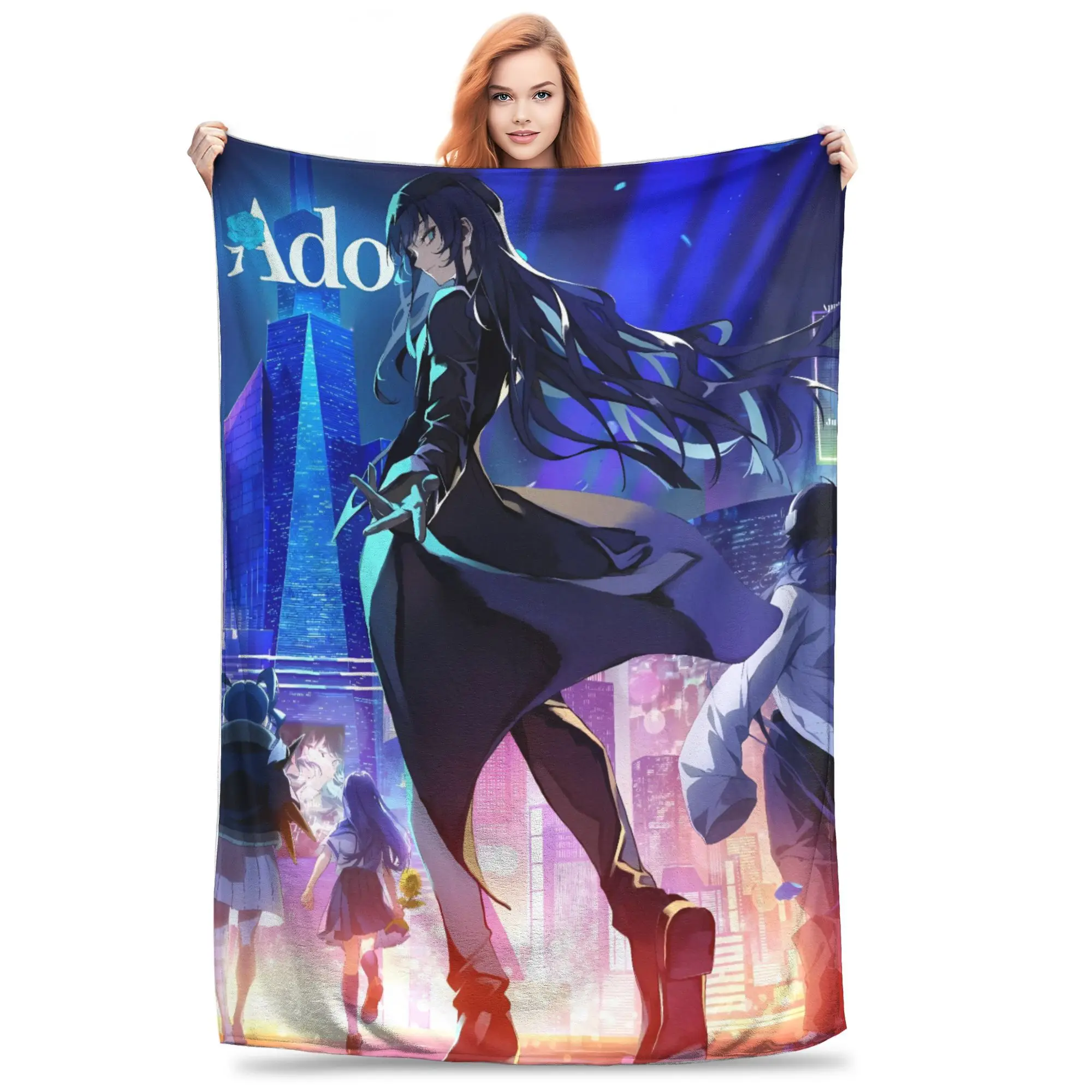 

Ado WORLD TOUR 2025 Hibana Blankets Quality Super Soft Bedding Throws Winter Child Couch Chair Fashion Bedspread