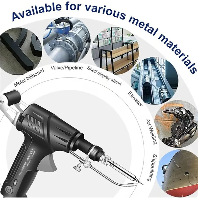 Internally Heated Industrial Laser-Welding Tools, 110V Handheld Welder, Automatic Industrial-Grade Welding Tool (US)-AS97
