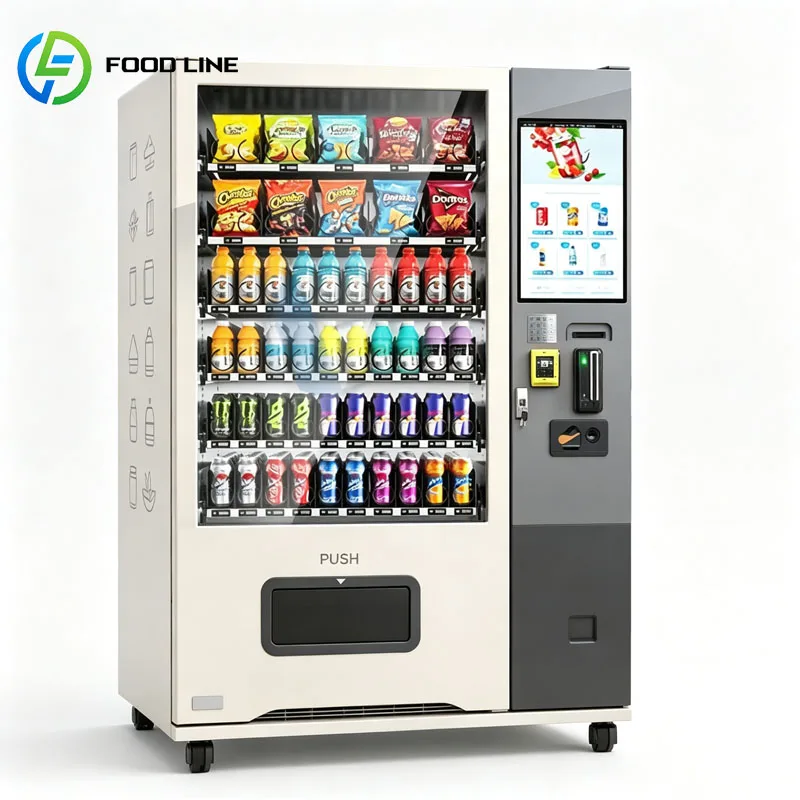 Beverage Vending Machine Commercial Automatic Cold Drink Dispenser Snack Food Smart Retail Kiosk Customized