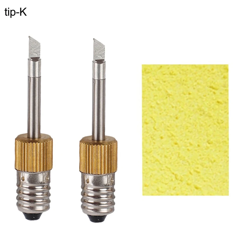 2pcs E10 Interface Soldering Iron Tips  Wireless Battery Welding Tips USB Soldering Iron Head B C K Type Welding Accessories