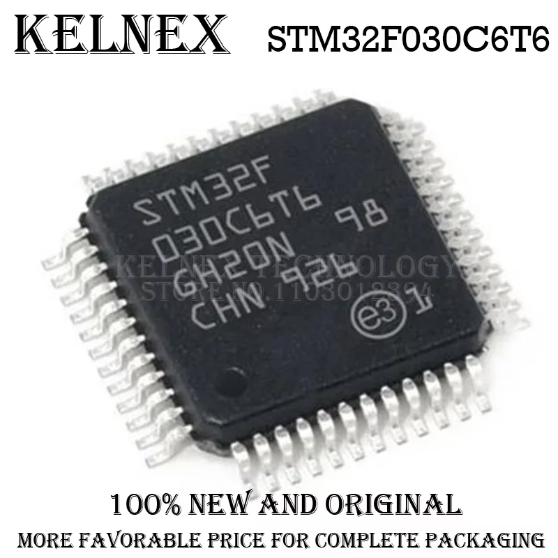 5pcs STM32F030F4P6 STM32F030C6T6 STM32F030K6T6 STM32F030C8T6 STM32F030R8T6 STM32F030RCT6 STM32F030CCT6 MCU