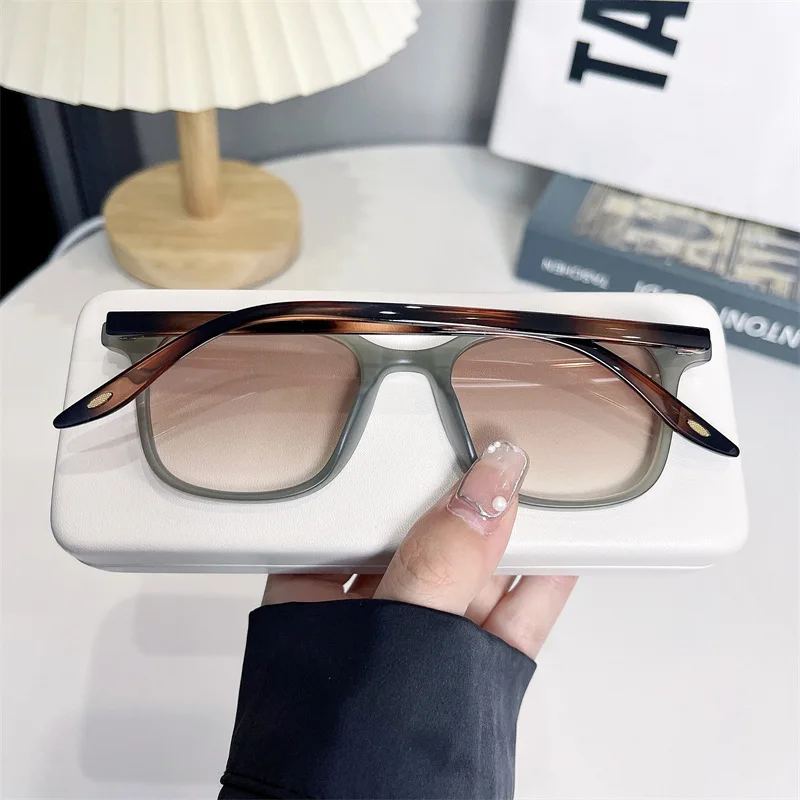 Luxuriöse Rechteckige Sonnenbrille für Damen und Herren Vintage Markendesigner Eckige Sonnenbrillen Herren Shades Damen Eyewear Brillen Gläser – Detail 17
