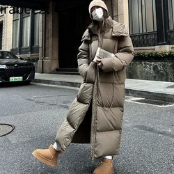 Long Down Jacket Women's Winter 2024 New Over The Knee Quilt To Ankle Lengthening Thick Hot Sale Winter Clothes Women