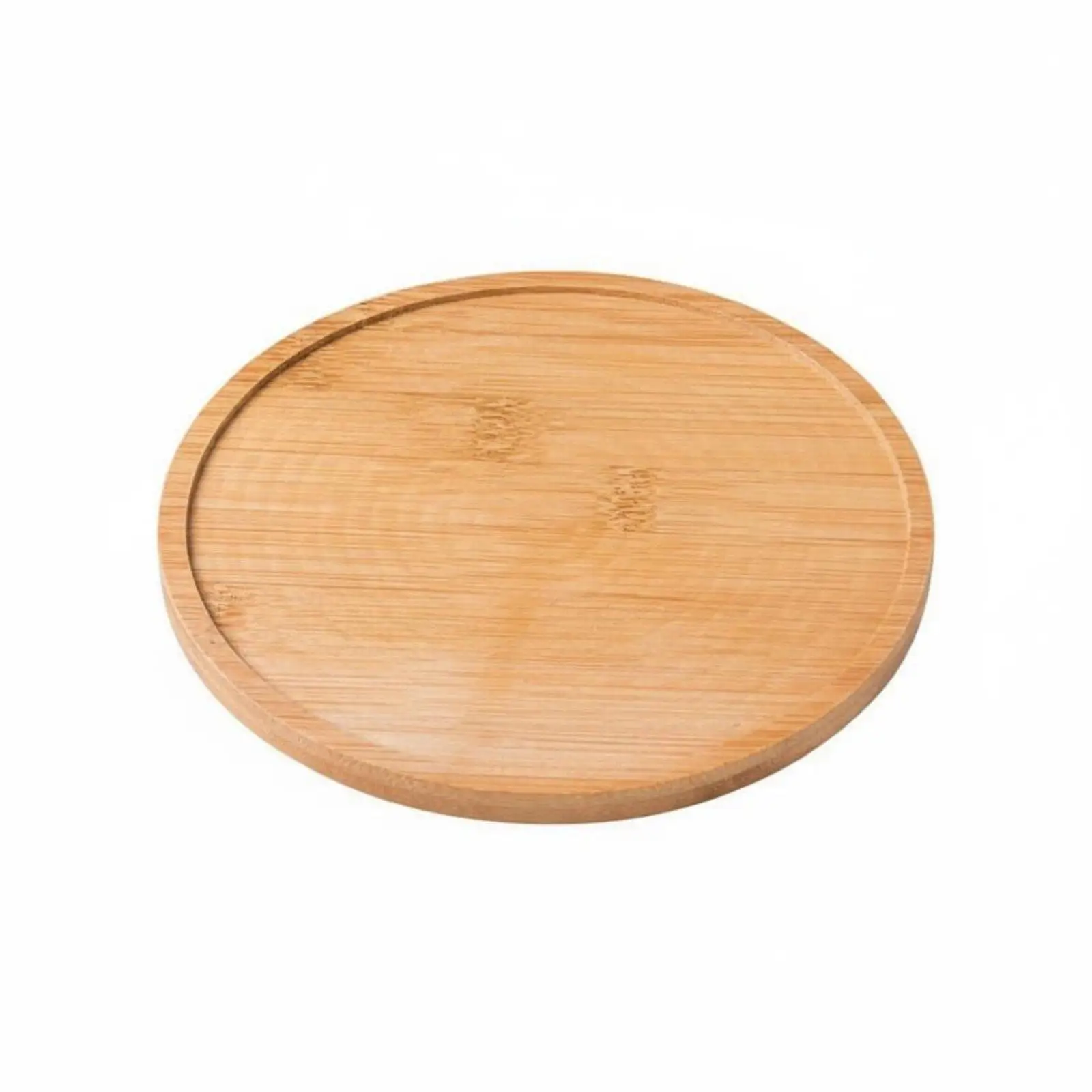 Natural Bamboo Industrial Tray Versatile Plant Base Round Saucer Indoor Plant Pot Cover for Tidy Home Gardening