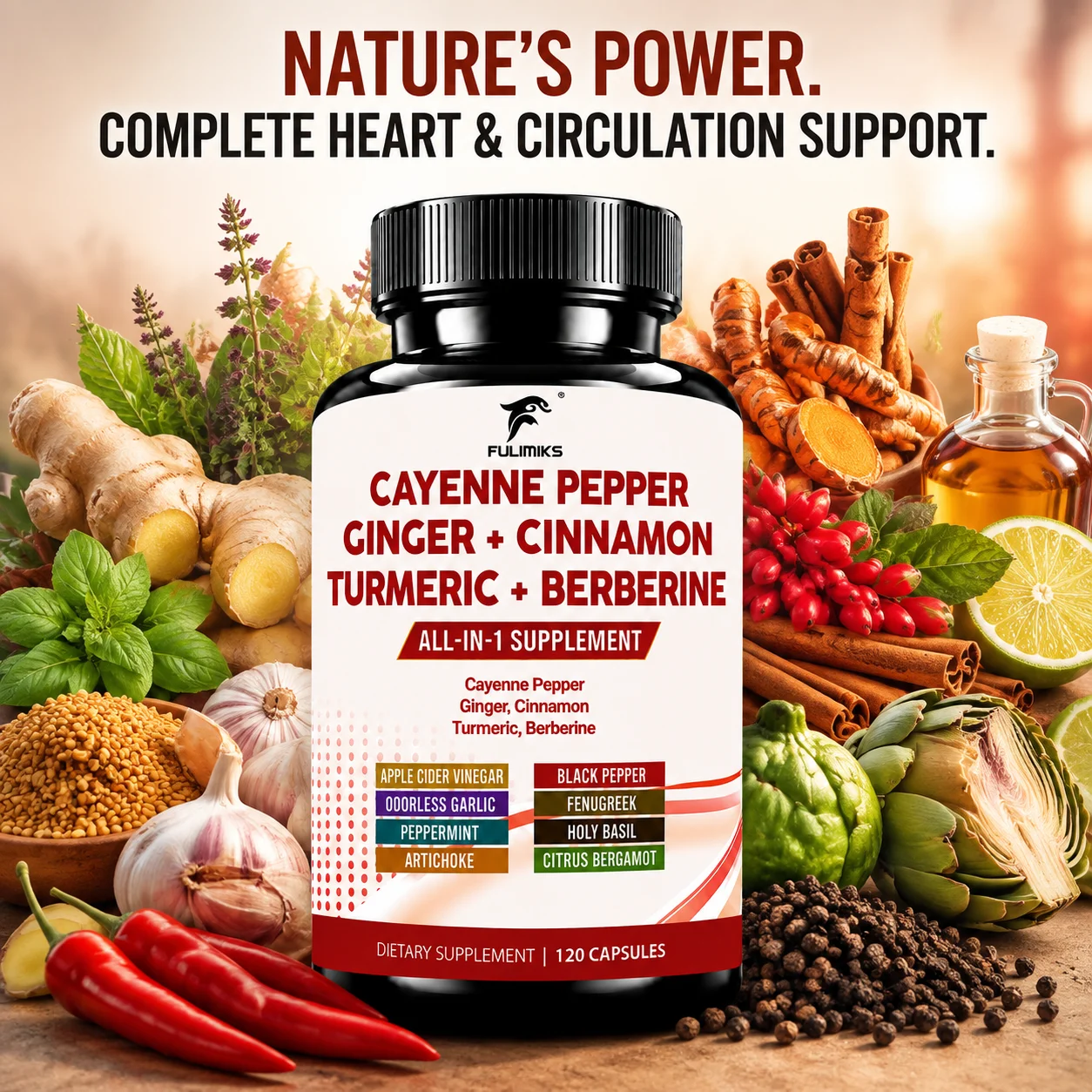 Cayenne Pepper Supplement with - Berberine Hcl Capsule 评论和价格