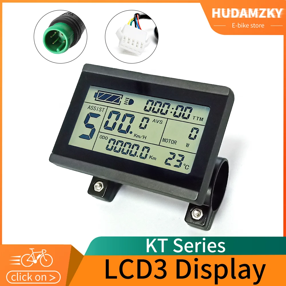 Ebike KT LCD3/LCD3U Display 36V/48V 72V LCD3 kt-lcd led SM/Waterproof Display for Electric Bike ebike Conversion Kit