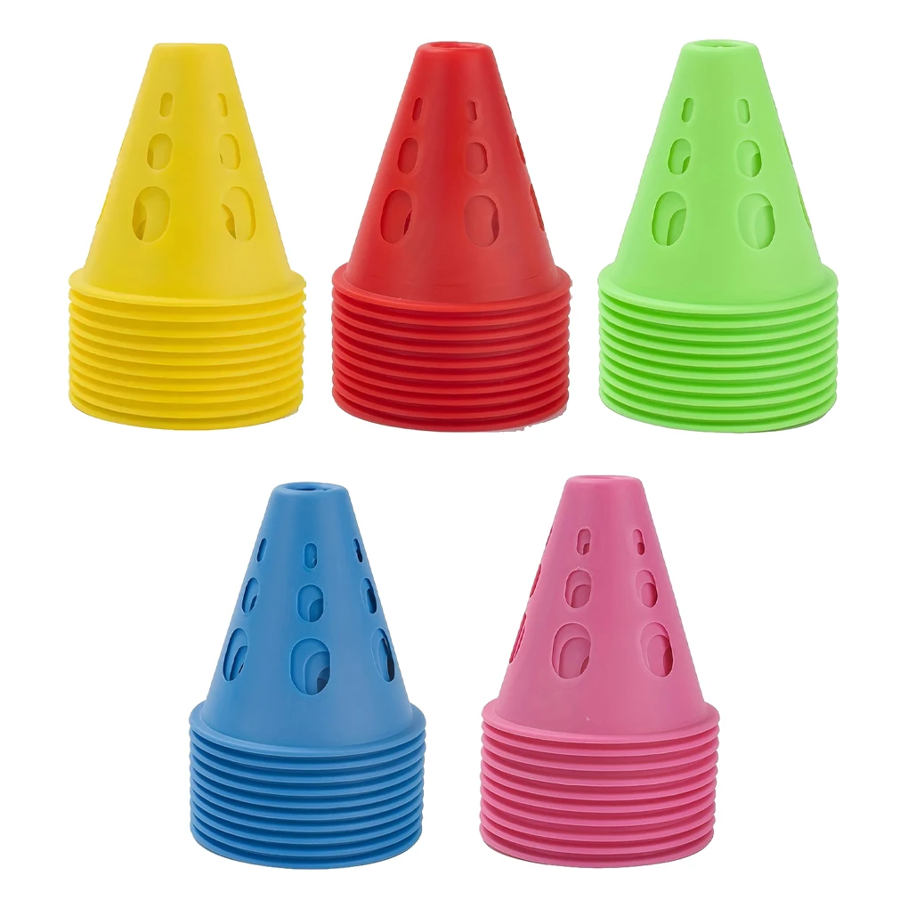 10pcs Plastic Marking Training Road Cone Traffic Control Solution For Soccer Training And Stadium pink