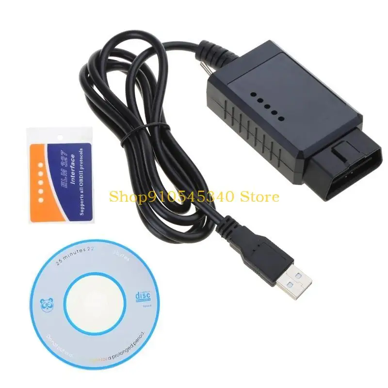 U2JA CAR Auto OBD2 أداة تشخيصية ELM 327 USB قارئ رمز CAN/MS يمكن التبديل مع التبديل لإخفاء CH340T السيارة