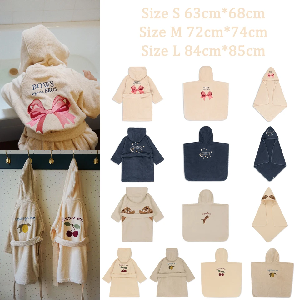 

KS 2025 Children Clothes Children Bathrobe Baby Bath Towel Bath & Shower Items For Newborn Children's Bath Towel Shower Robe