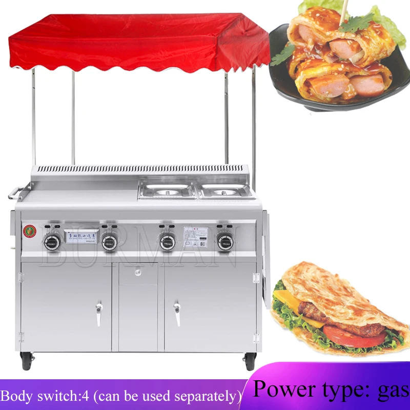 2023 Teppanyaki Commercial Use Mobile  Food Cart New  Food Truck Gas Snack Car