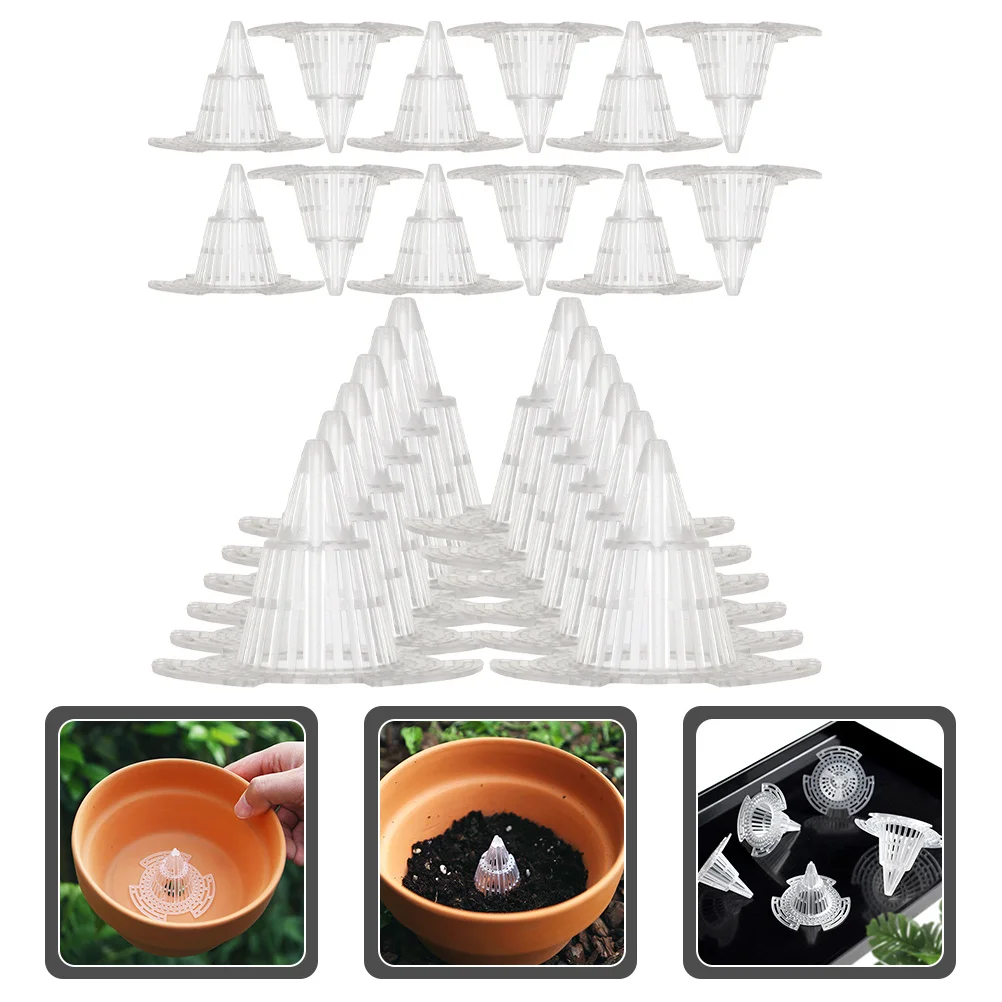 

24pcs Cone Flower Hole Mesh Pads Plastic Filter Drainage Gaskets For Plant Pot Bottom Bonsai Pot Mats Garden Mesh Pad