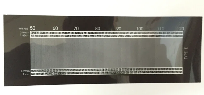 5 pcs 50-120 textile density tape for measuring the weight of film with plastic coating