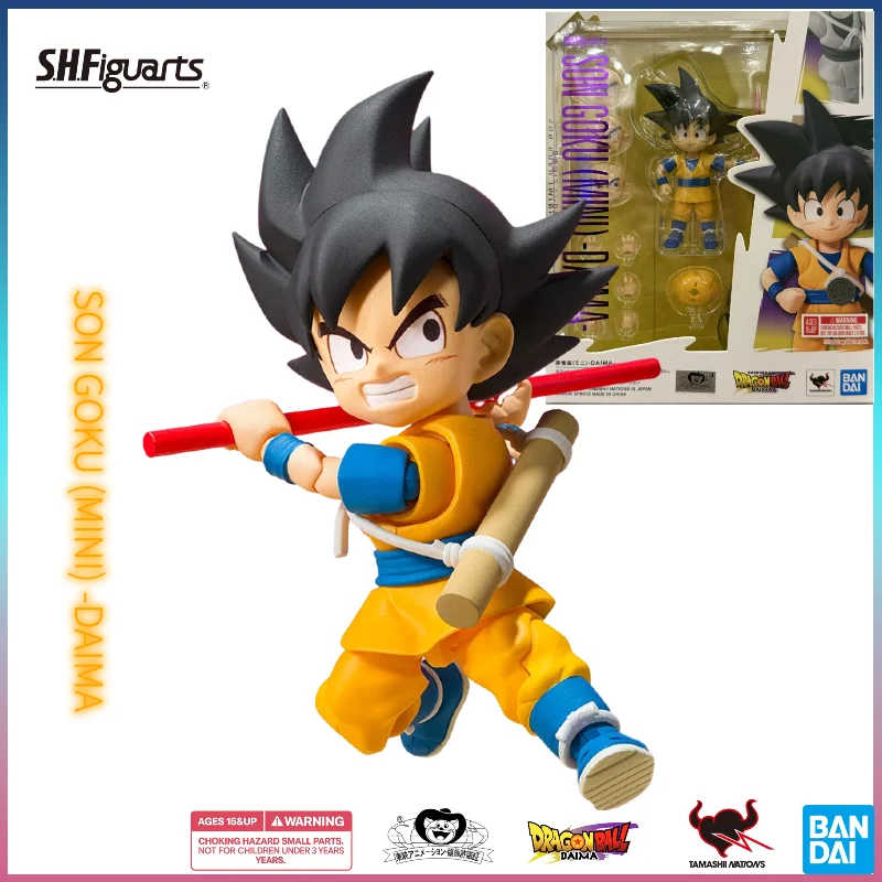In Stock Authentic Bandai S.H.Figuarts Dragon Ball DAIMA Son Goku (MINI) 1/12 Scale Collectible Action Figure