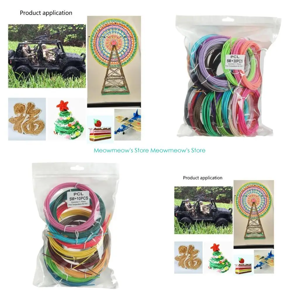 

W91A 1,75 мм PCL -ручки нити бездымножного для детей, любители, случайный цвет