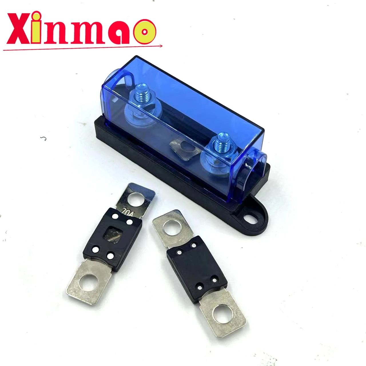 1 set Large Fork Bolt Automobile Fuse holder+ Fuse 30A 50A 80A100A250A-500A High Power ANM MEGA