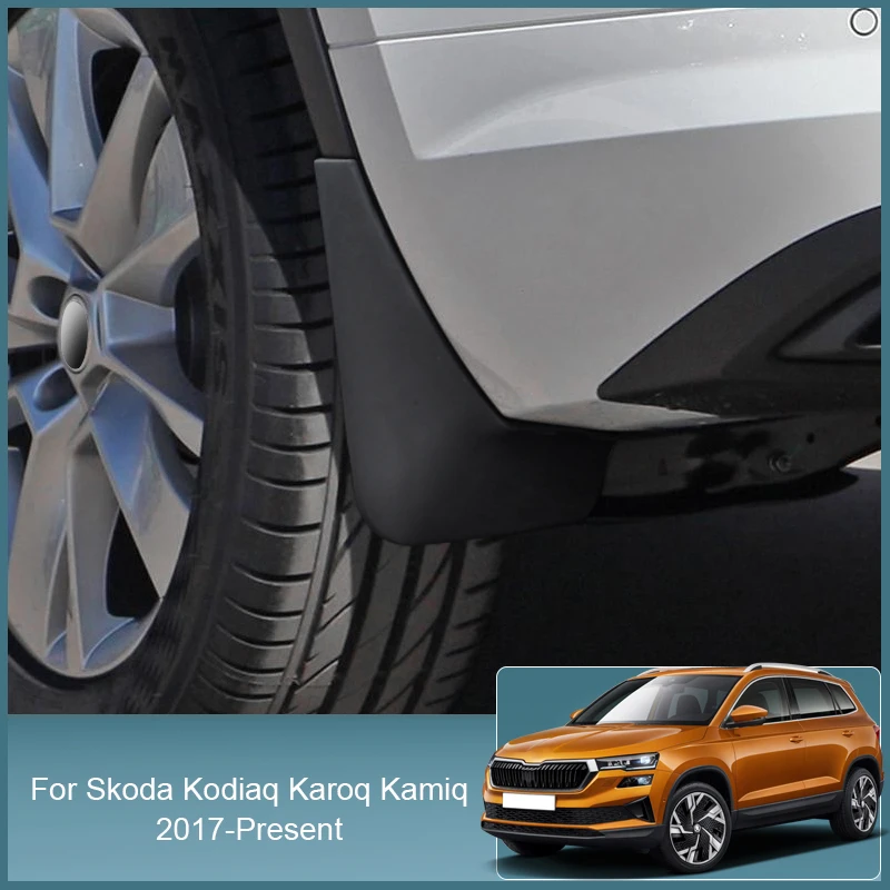 

ABS 4PCS Car Mudflaps Mudguards Fender Splash Guards Mud Flaps Car Accessories For Skoda Kodiaq Karoq Kamiq 2017-Present