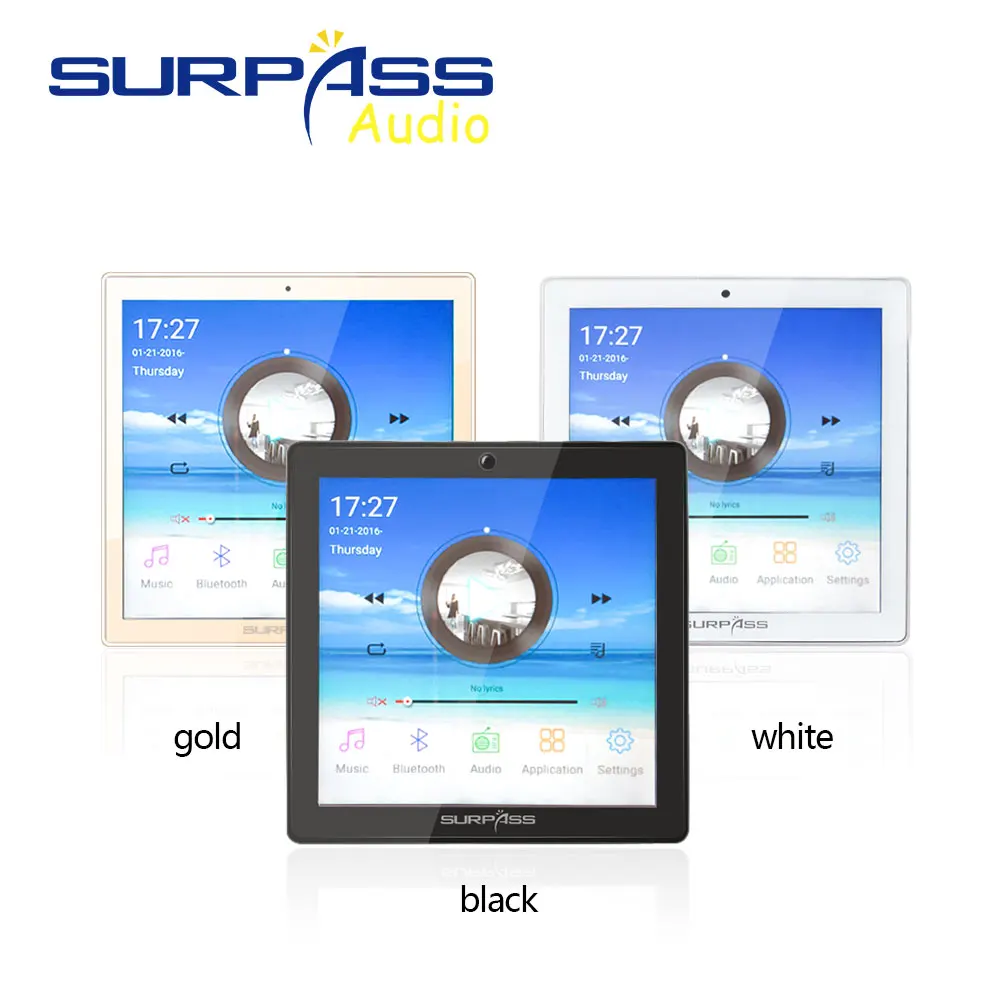 Smart WiFi Bluetooth Wall Audio Music System Amplifier Mini 4inch Touch Screen Home Theater Cinema Digital Stereo Amp USB/TF/FM