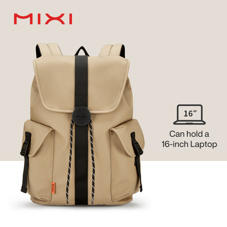  Mixi 16'' Laptop Backpack Women Men Waterproof Lightweight Casual Weekender Travel Bags College Students Rucksack  17 Inch White 