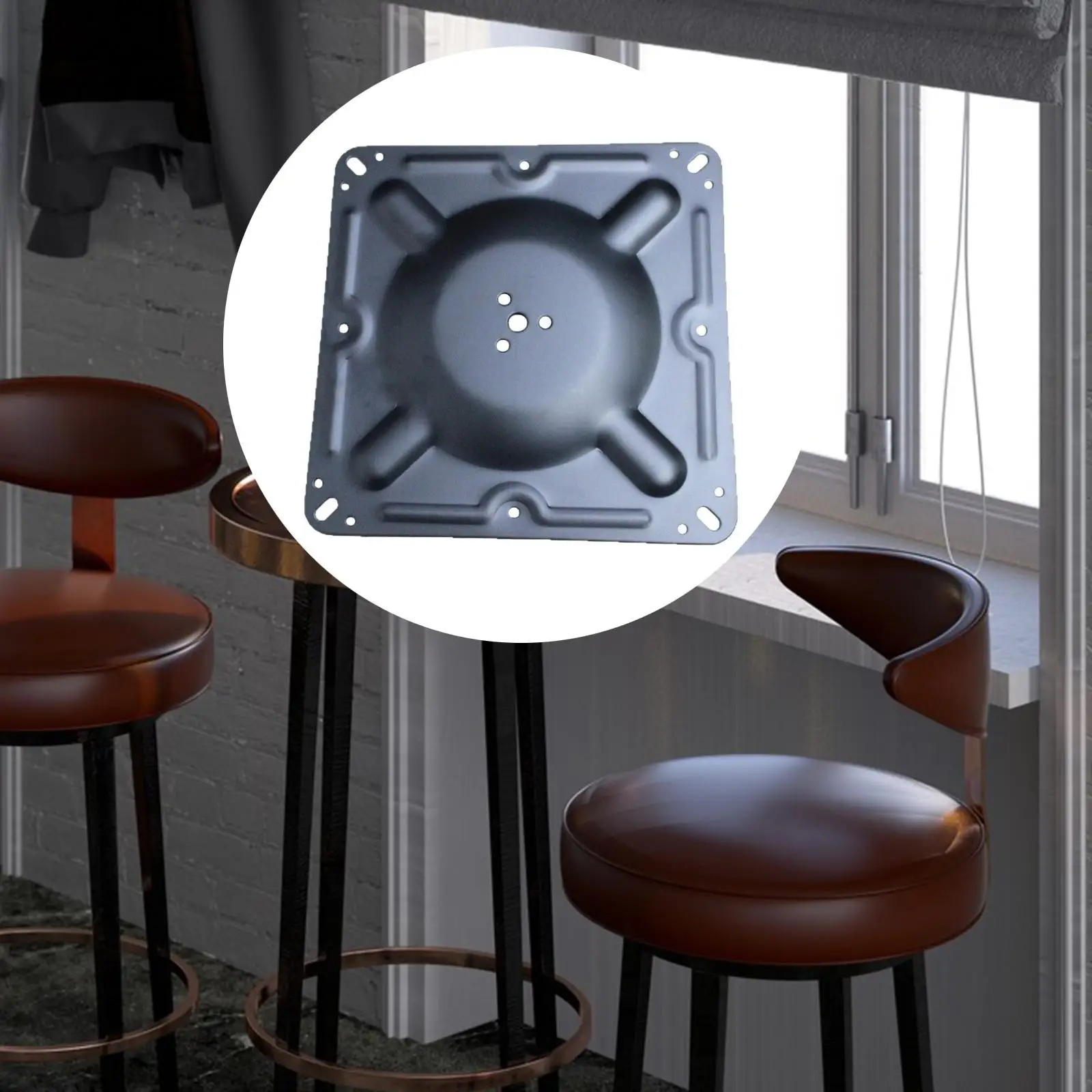 

Easy Install Bar Stool Mounting Plate Iron Furniture Leg Attachment Chair Base Spare Parts for DIY Repair Projects