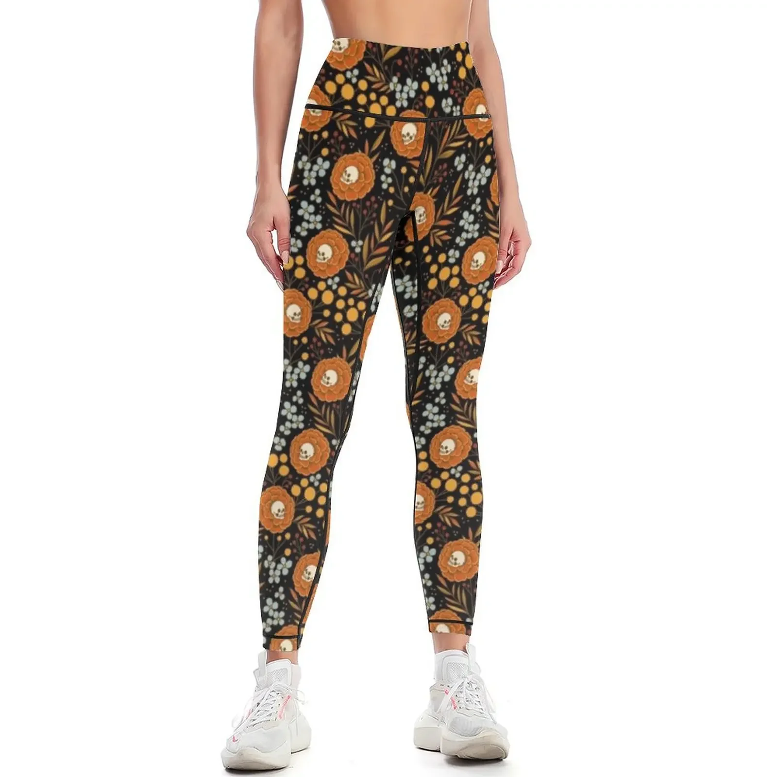 

Halloween tattoo floral pattern Leggings Clothing fitness for girls gym clothing Sportswear woman gym Womens Leggings