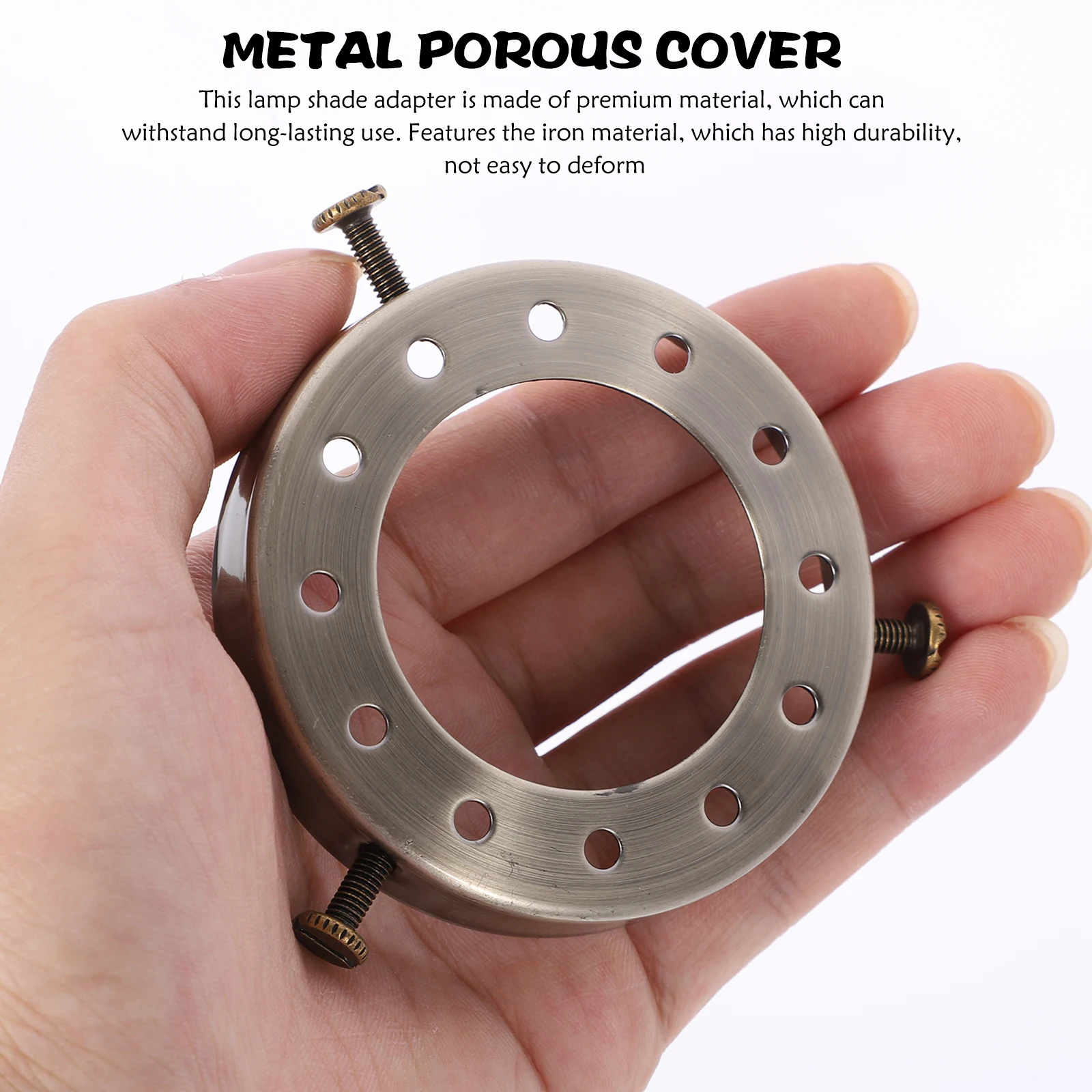 

2pcs Metal Ring Lampshade Cover Dust Ring Parts Decorative Surface LED Light Fixture Accessories Replacement