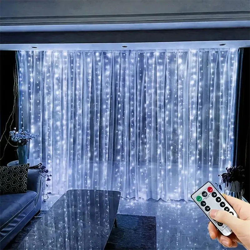 نافذة أضواء LED عطلة الستار USB ضوء سلسلة 8 طرق للعام الجديد عيد الميلاد الديكور مكان الزفاف شنقا الإضاءة