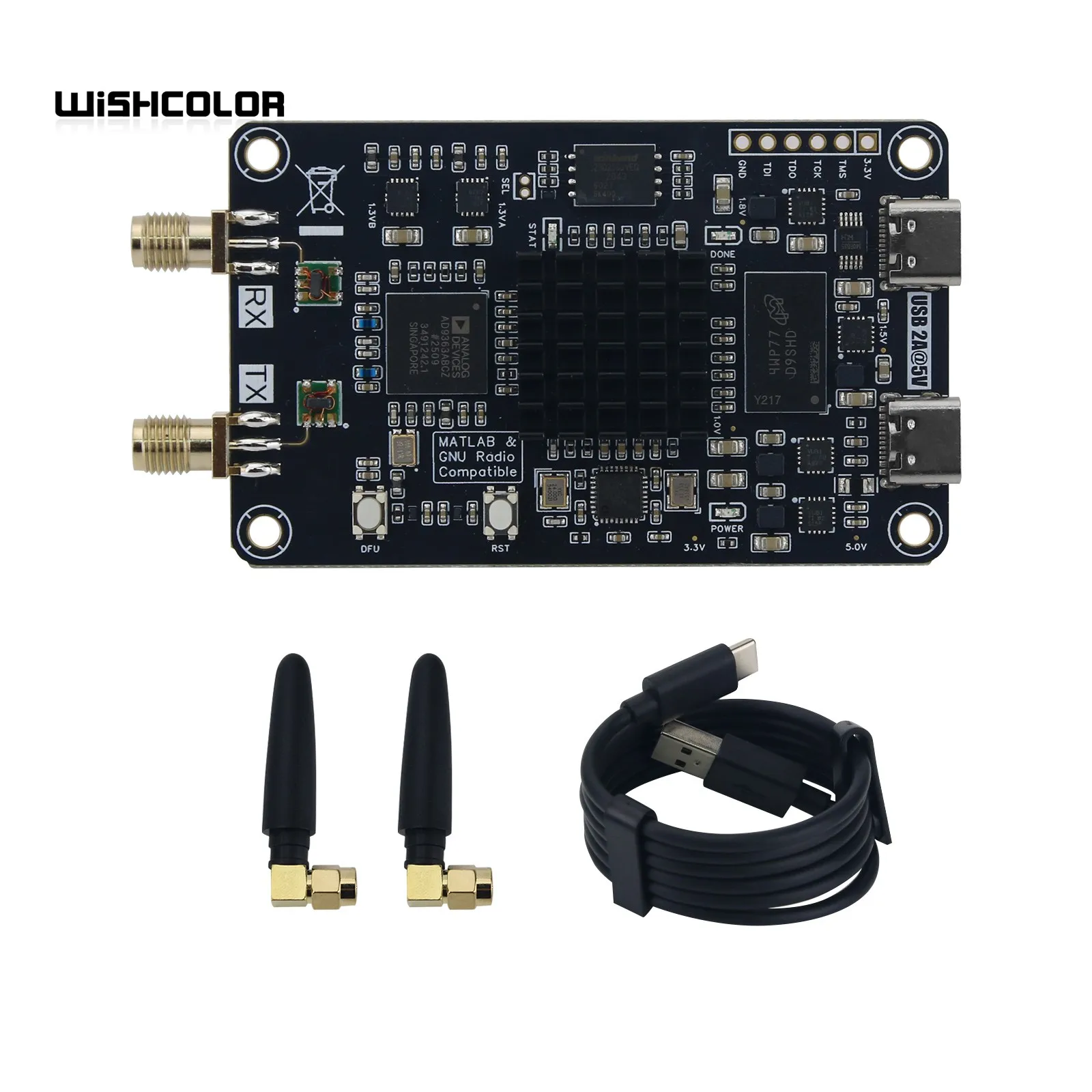 Wishcolor Zynq7010 Series AD9363 SDR XC7Z010CLG400+AD9363ABCZ Software Defined Radio Development Board for PlutoSDR Nano