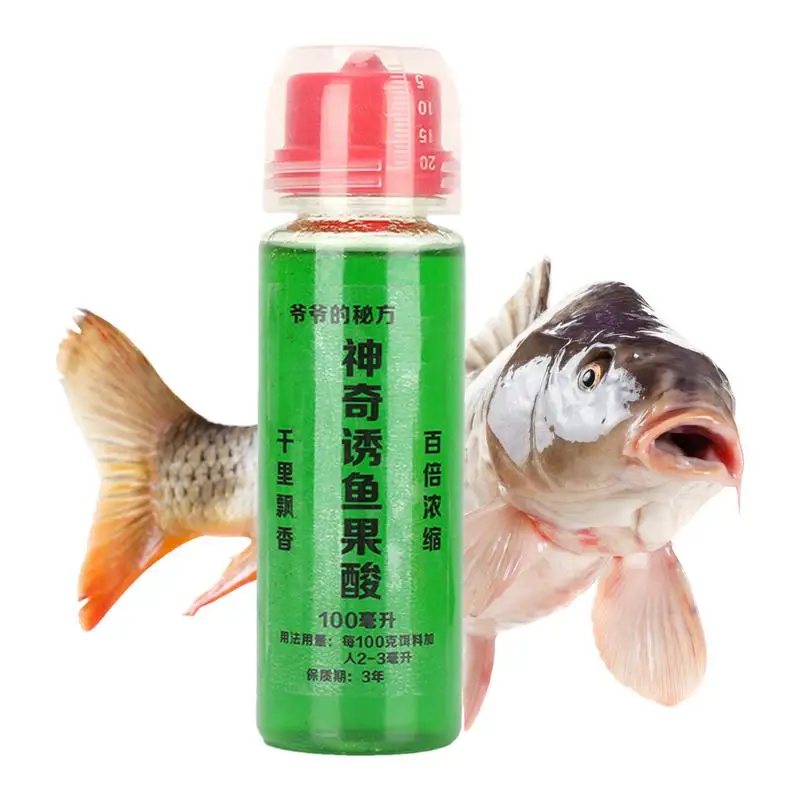 

Bait Fish Attractant 100ml Fruit Acid Black Pit Additives Powerful Baits Attracts Freshwater Wild-Fishing Lure Attraction