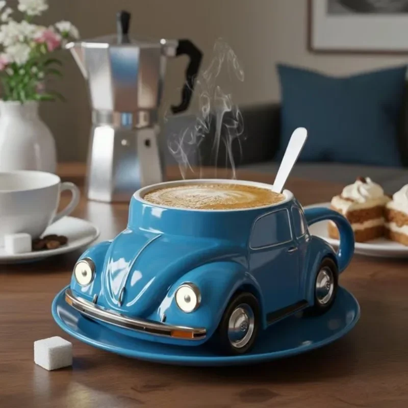 

Creative Mustang Shaped Coffee Mug Resin Coffee Cup with Handle Cup Disc Home Kitchen Dining Bar Drinkware Water Cup Gifts