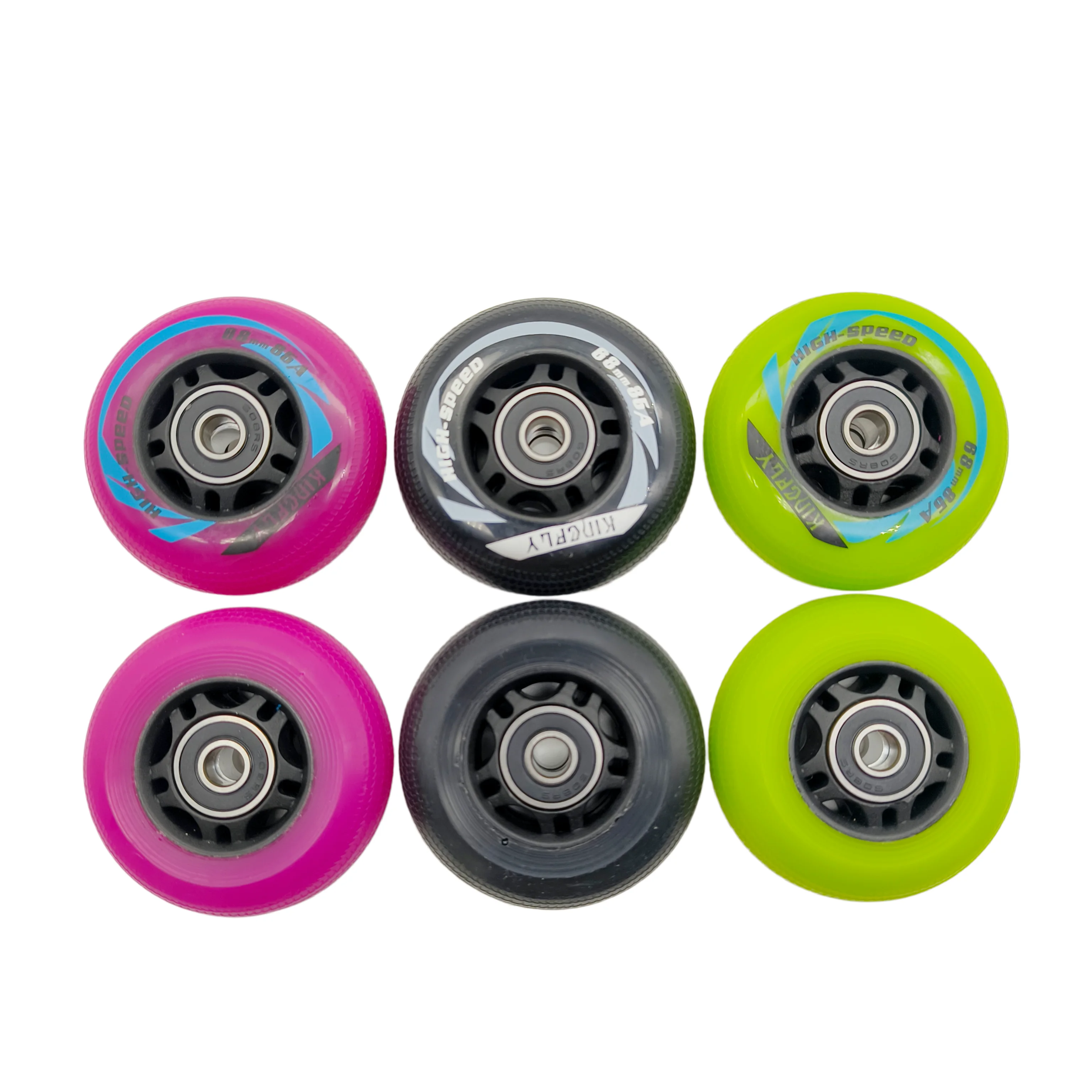 Inline Skate Wheel for Children Roller Skate Wheel 68mm 85a with Bearings 8 Wheels/Lot - view 2