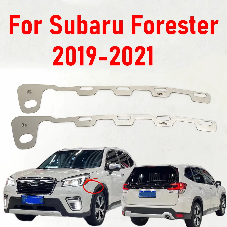 Wooeight 2Pcs Front Bumper Repair Metal Plate Buckle Broken Reinforced Bracket For Subaru Forester SG5 2002-2004 2008-2012