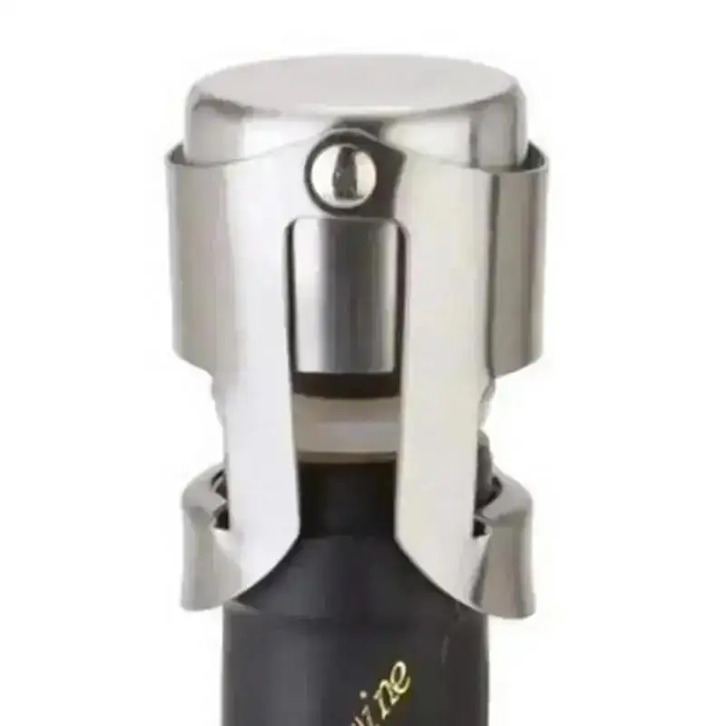 1 Pcs Household Convenience Small Tools Professional Stainless Steel Champagne Sparkling Wine Bottle Sealer Stopper Accessories