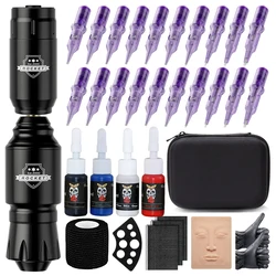 Professional Mini Rocket Tattoo Machine Set New Japan Motor Wireless Tattoo Power Supply RCA Interface Rotary Tattoo Pen Kit