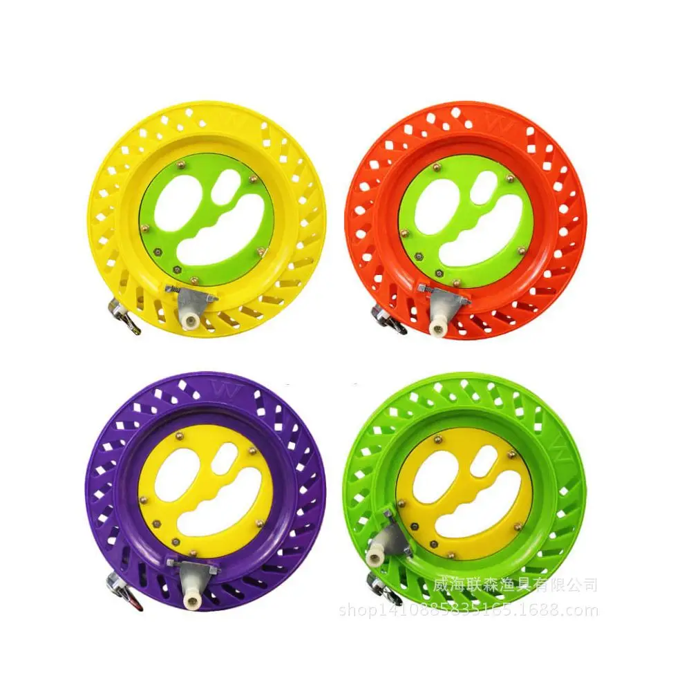 

4 Colors Fishing String Bobbin Anti Reverse Bearing Hand Reel Wheel Fishing Reel Round Storage Spooler Fishing Line Winder