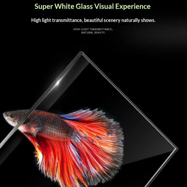 Ecological Paludarium-Ultra-Clear Glass, Mist Humidifier, Dual-Purpose: Plants & Fish, Natural Lively Ambiance, for Offices