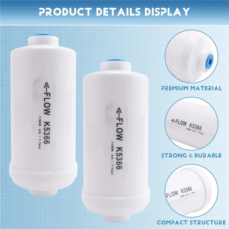 Multi-Founctional 2 Pcs Replacement Fluoride Water Filter K5366 Compatible With Gravity Water Filtering System Purification Elem