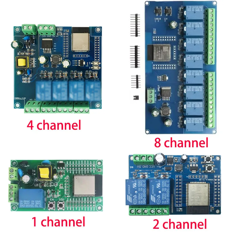 DC5-30V Power Supply 1/2/4/8 Channel Relay Module ESP32 WIFI Bluetooth BLE ESP32-WROOM Relay Board Secondary Development Board