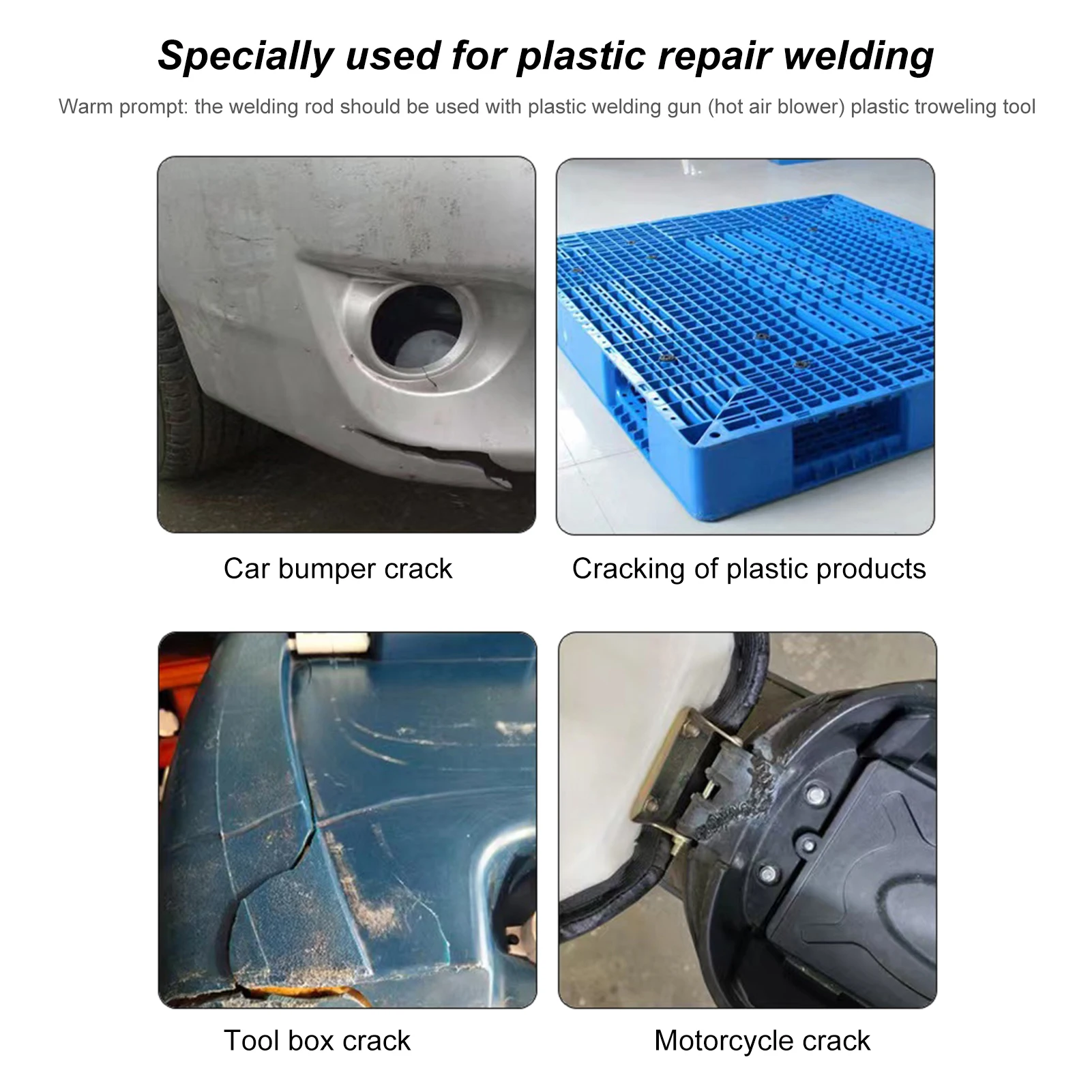 Plastic Welding Rods TPO TEO & PP Welder Rods for Car Bumper Kayaks Plastic Welder Gun Welding Rods for Car Bumper view 6