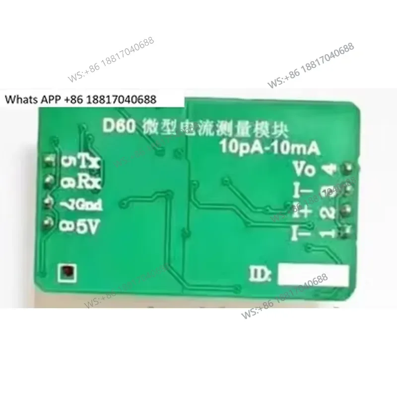 1PC 1PC D60 Ultra Miniature Embedded Picoammeter for Wide Range Weak Current Measurement Module Range Plus Minus 10pA to 10mA