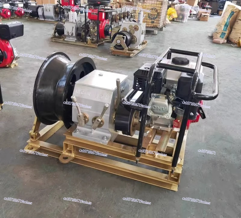 Large Reel Fast Motor Grinder Wire Retracting Machine Diesel Shaft Drive Tractor