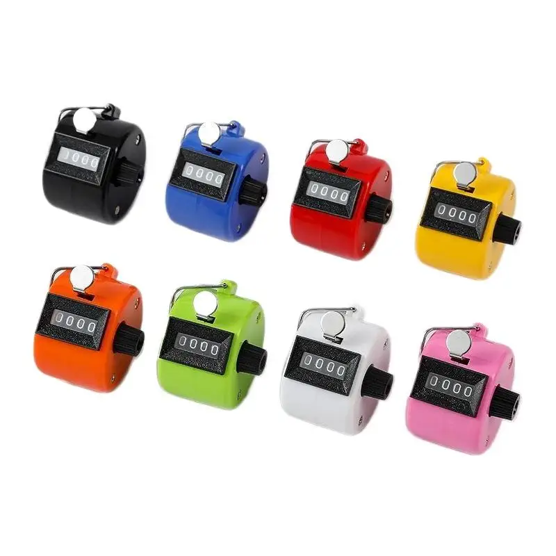 NewHandheld 4 Digital Tally Counter Mechanical Manual Palm Clicker Number Count For Inventory Counting Sports Scoring
