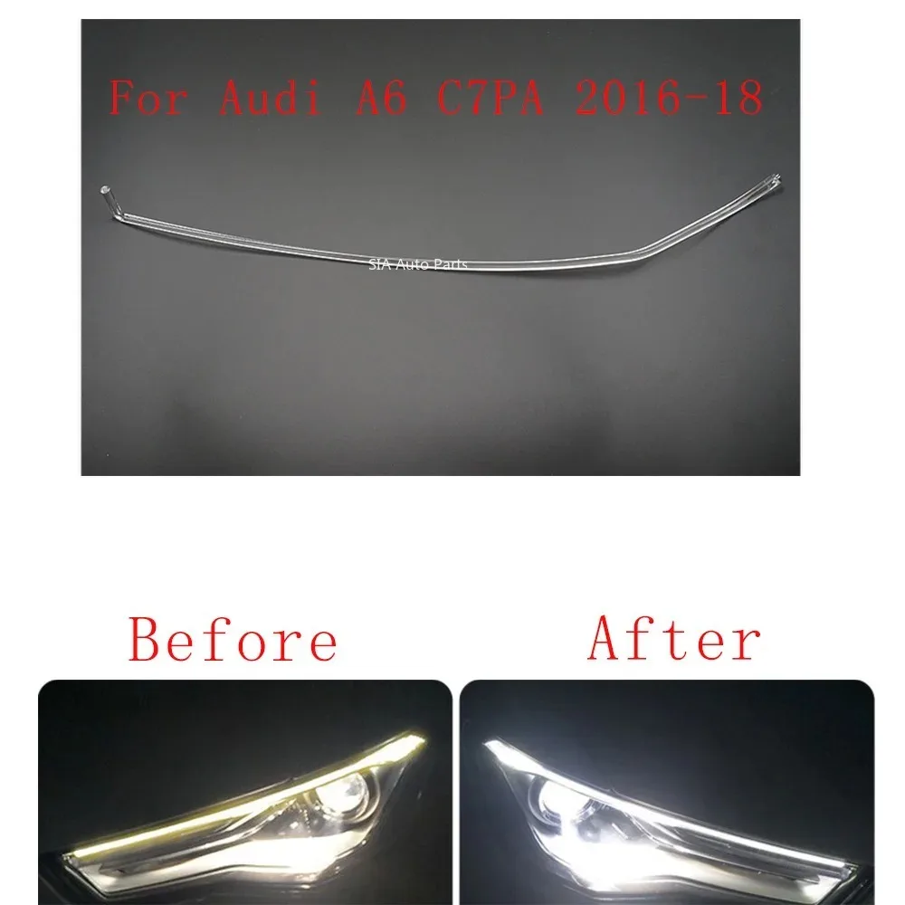 

New For Audi A6 C7 PA 2016-18 Xenon Headlight Car DRL Daytime Running Light Guide Plate Bar Light Guide Acrylic Tube