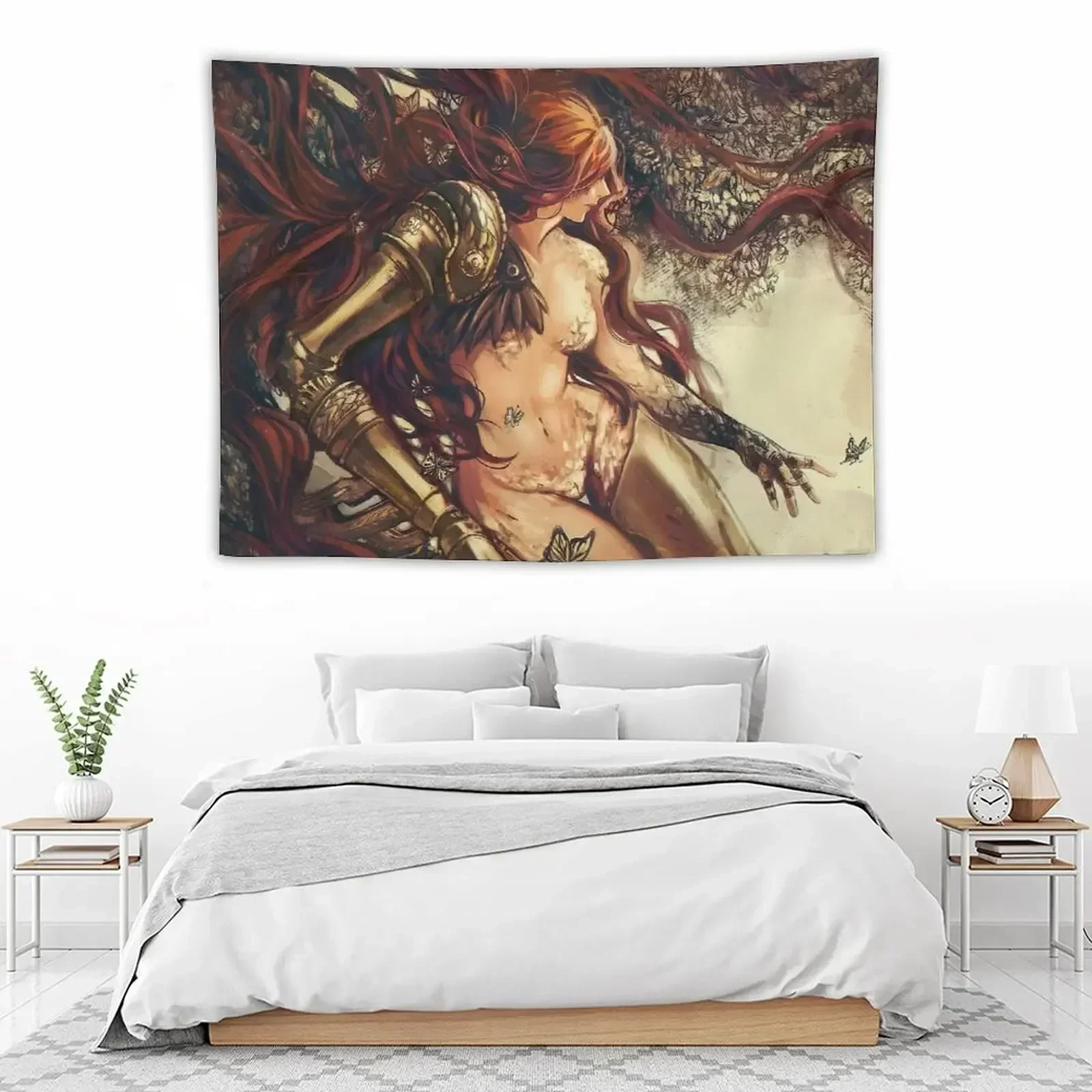 

Malenia Blade Of Miquella With Butterflies Tapestry Wall Hanging Wall House Decor Wall Mural Christmas Decoration Tapestry