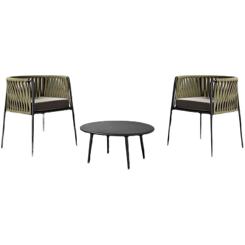 

Outdoor rattan tables and chairs outdoor balcony courtyard garden terrace waterproof and sun protection simple modern