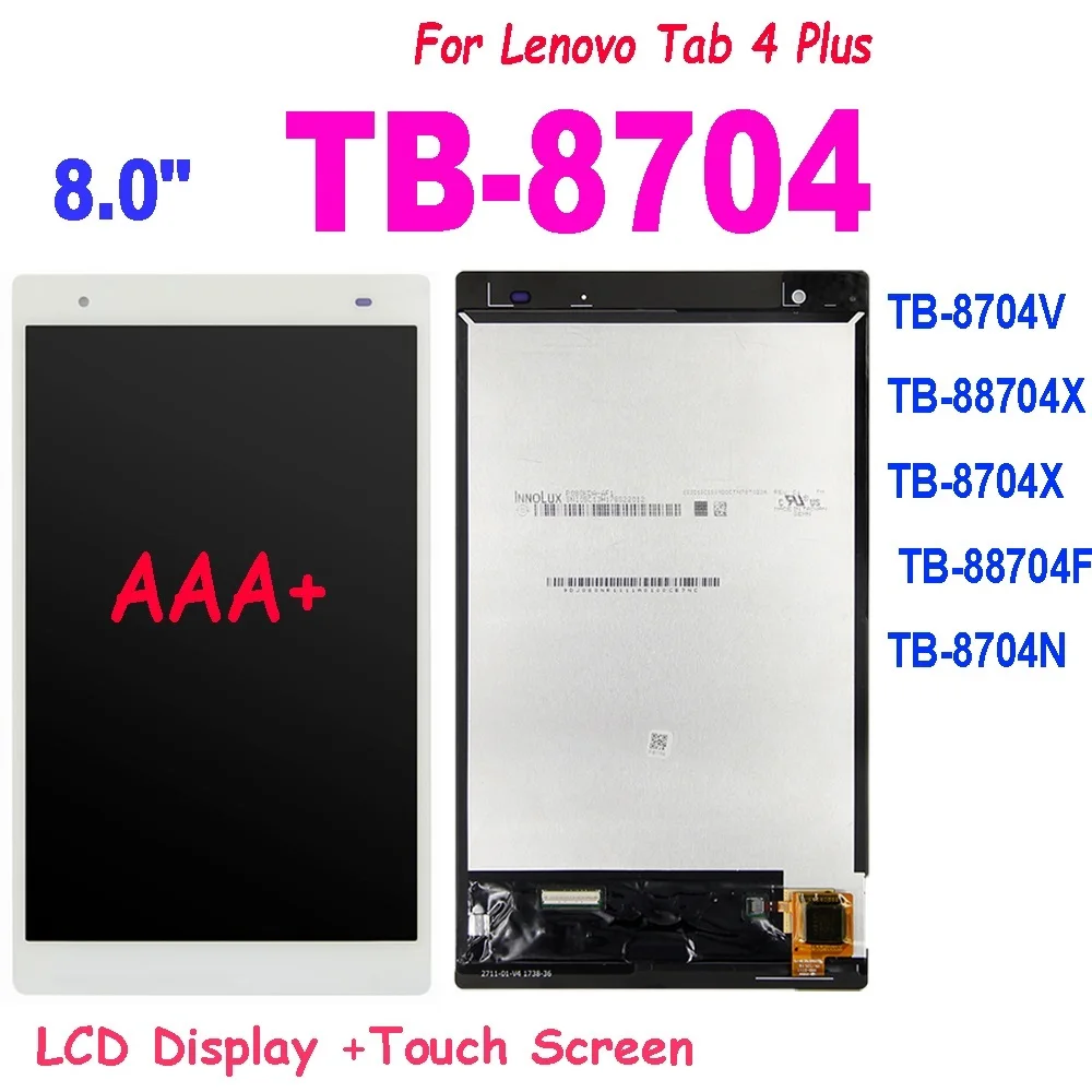 

Топ 8,0 "ЖК-дисплей для Lenovo Tab 4 Plus 8704X TB-8704V TB-8704X TB-8704F TB-8704N TB-8704 ЖК-дисплей с дигитайзером сенсорного экрана