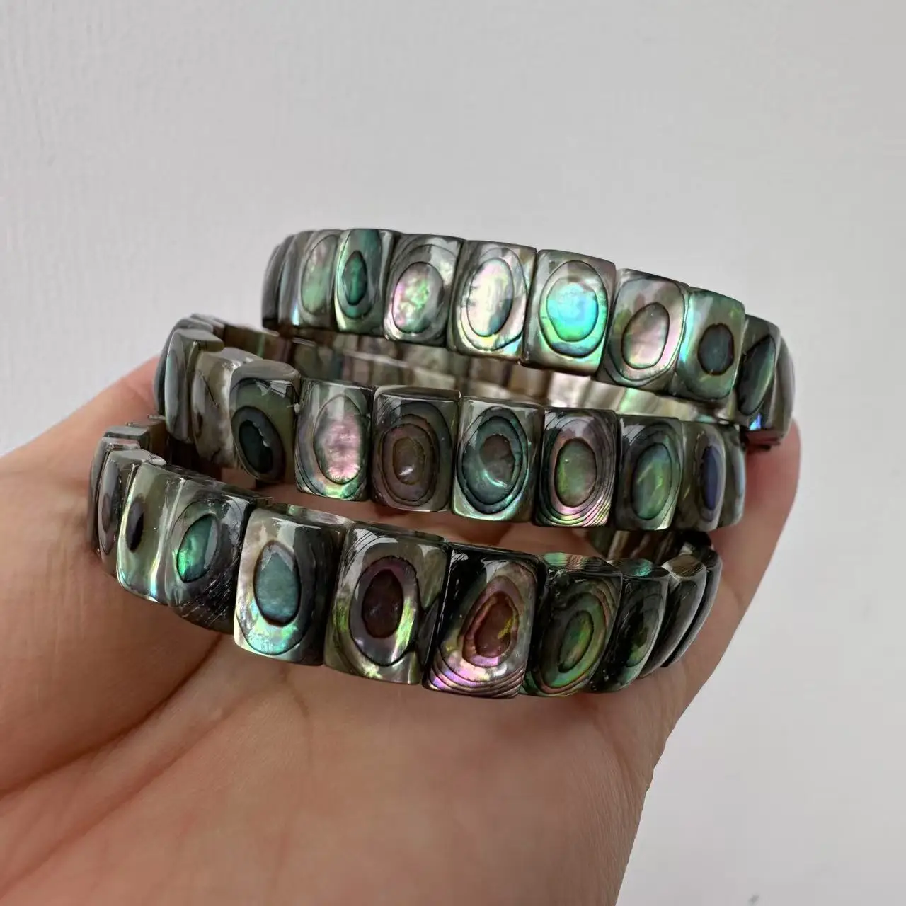 AAAA Natural Abalone Shell Stone Beads 7x10mm Bangle for Couple Natural Gemstone Bracelet DIY Jewelry for Women Gift  Hot Chic