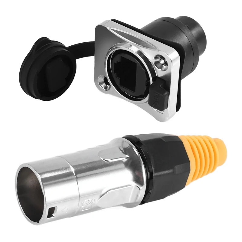 

IP67 Network RJ45 Waterproof Connectors / Ethernet RJ45 Waterproof Plug + Waterproof Socket for Outdoor Ethernet