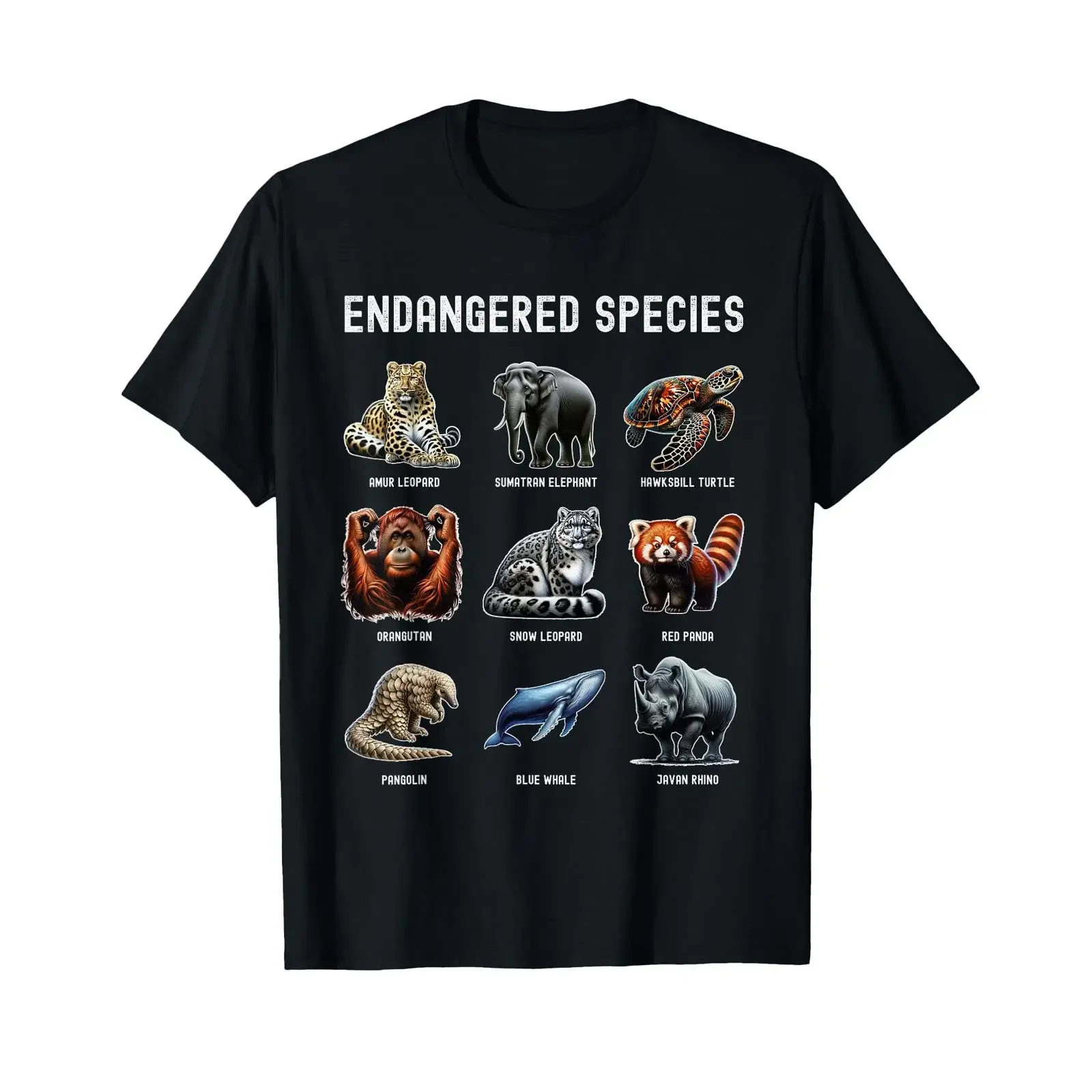 Endangered Species Educational Wildlife Conservation T Shirt vintage Washed Stylish Casual Soft Top For Everyday Wear