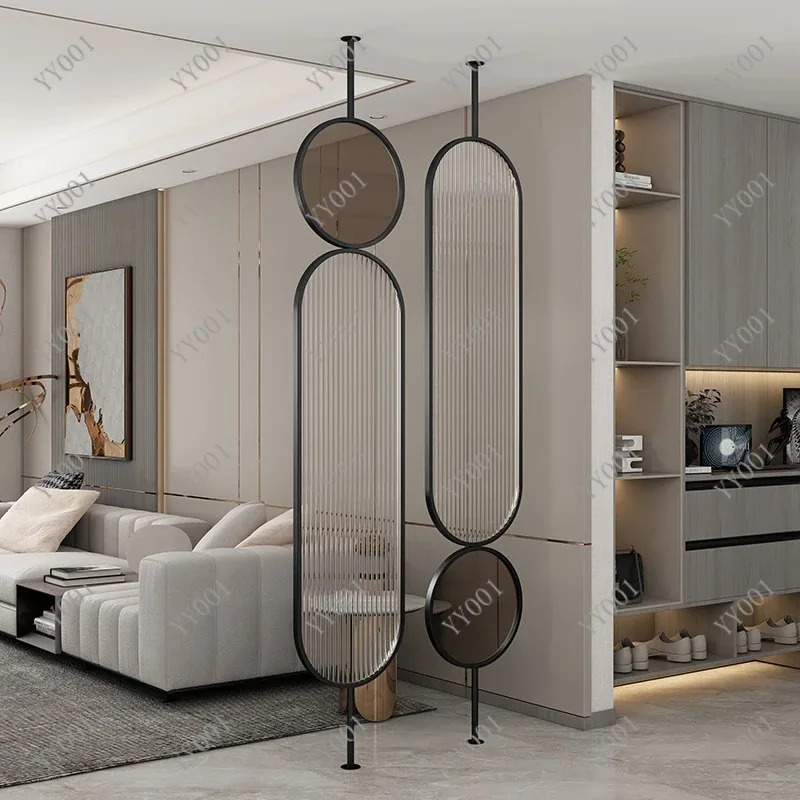 Light Luxury Glass Screen Partition For Living Room Entrance Home Porch Decoration High-End Divider
