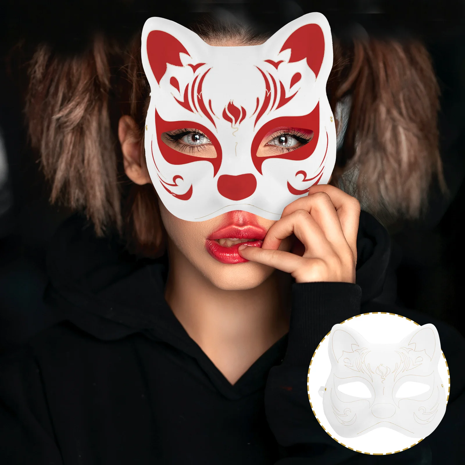 

Cat Face Mask Cosplay for Masquerade Women Party Decoration Diy Masks Craft Blanks Cute Miss